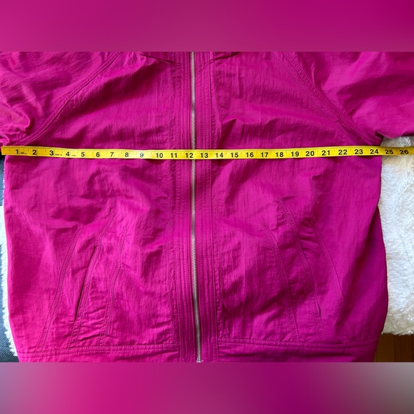Chico’s Full Zip Nylon-Cotton Blend Magenta Jacket - Picture 8 of 14